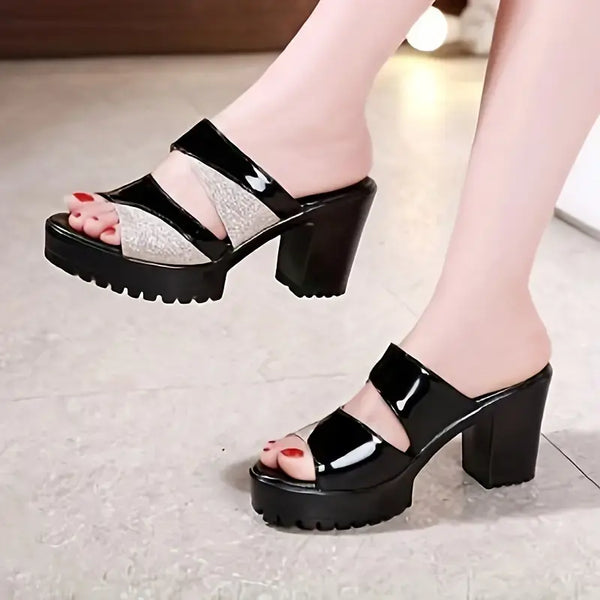 Sandalias Ortopédicas de Plataforma Liviana – Brillo de oro